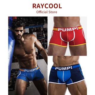 PUMP Boxer Brief Fashion Sexy Male Underwear Mesh Breathable Boxer Briefs For Men (1)