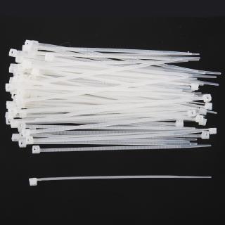 100PCS Strong Cable Ties / Tie Wraps Zip Ties Color:White Size:2.5*100mm