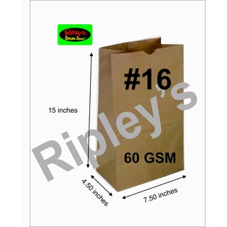 #16 Brown Paper Bags approximately 50pcs/pack (wholesale)