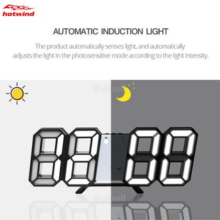 Modern Digital LED Table Desk Night Wall Clock Alarm Clock (3)
