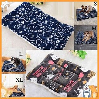 【Vip】Winter Warm Pet Dog Puppy Cat Bed Cushion Mat Soft Coral Fleece Kennel Blanket