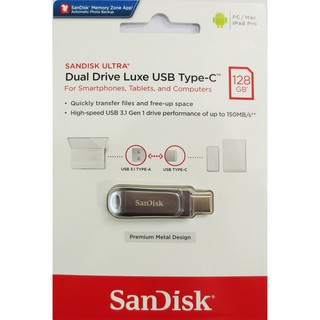Sandisk 128 Gb Ultra Luxe Type-c Sddc 4 - 128 G Otg Usb 3.1 Flash Drive (1)