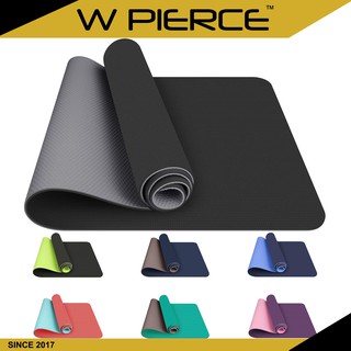 WPierce Yoga Mat 183 X 61 X 0.8cm , Classic Pro Yoga Mat TPE Eco Friendly Non Slip Fitness Exercise