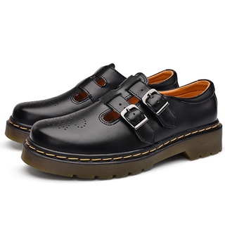 Dr.Martens Women Oxford Shoes Low Top Martin Boots Women Brogue Leather Casual Flats