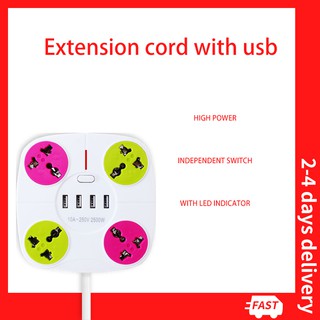 extension cord with usb port power strip High-power multi-switch socket Cable length 1.5M