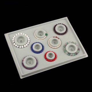 DIY Jewelry Design Board Necklace Bracelet Design Plate Gray Flocked Bead Board Jewelry Making Organizer Bracelet Beaded Measuring Disc (1)