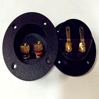 New Square Recessed Speaker Terminal Cup Junction Box with Gold Binding Posts