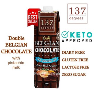 137 Degrees Belgian Chocolate w/ Pistachio 1 Liter (Keto/Low-Carb Approved) (1)