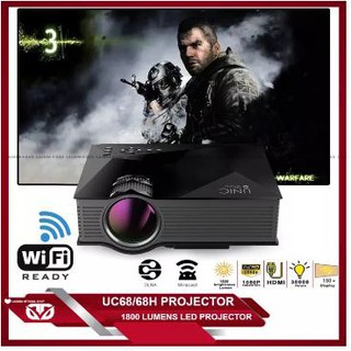 UNIC UC68 multimedia Home Theatre 1800 lumens Led Projector with HD 1080p