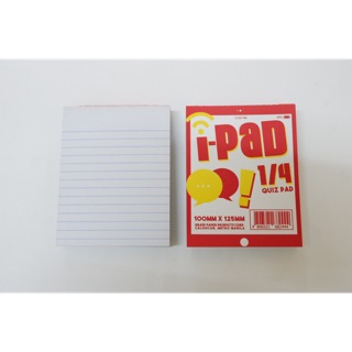 Ipad 1/4 quiz pad paper
