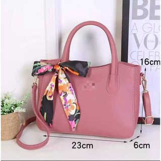 9 west New Sling Bag For Women Korean Excellent Quality Leather Bag New Style handbag with scarf #50