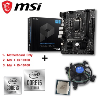 MSI H510M- PRO E Motherboard And Bundle Combo Intel® i3-10100 And i5-10400 DDR4 LGA1200 Motherboard