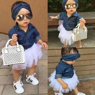 babygarden.ph New Fashion Kids Baby Girls Denim Tops