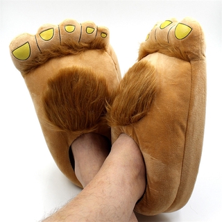 Sweet Savage Foot Unisex Winter Home Floor Slippers Warm Plush Indoor Cotton Shoes Non-Slip Bedroom Shoes For Lovers