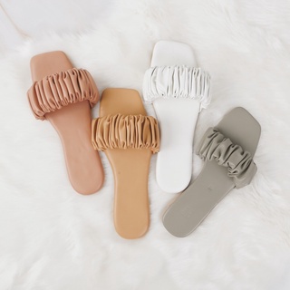 Kimi Emie Scrunchies Flat Sandals ✨ Soft Padded