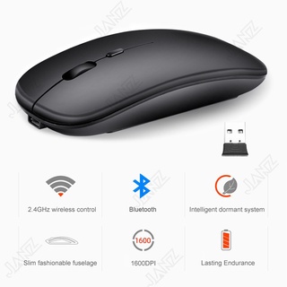 ◑❁Wireless Mouse Bluetooth Mouse 2.4GHz Wireless Optical Rechargeable Wireless Mice Ultra-Thin Silen