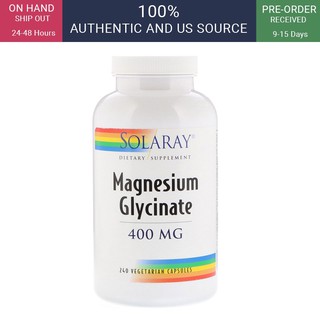Solaray, Magnesium Glycinate, 400 mg, 240 Vegetarian Capsules (1)
