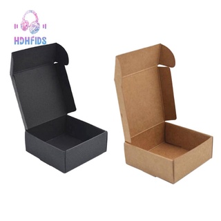 [In stock]-200 x Small Kraft Paper Box Cardboard Handmade Soap Box Craft Paper Gift Box Packaging Jewelry Box Brown & Black