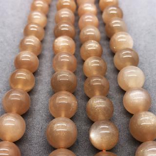 7A（TOP） Orange Sun Stone Beads 6/8/10/12mm Round Loose Natural Diy for Bracelet (3)