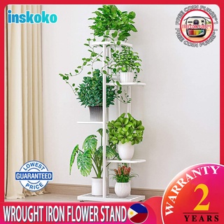 5 Layers Iron Flower Stands Pot Retro Plant Display Shelves Garden Pots Planters Nursery Pot Trays
