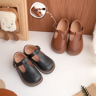 Ins Retro Shallow Mouth Small Shoes 2021 Autumn Spring Korean Children's Shoes Girls