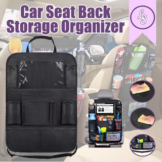 【Ready Stock】﹉▦Car seat back storage bag, multi-function iPad hanging rear anti-kick