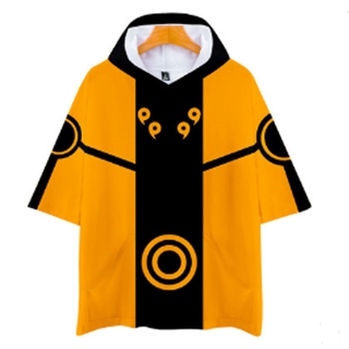 NARUTO Itachi Cosplay Outerwear Kakashi Costume Uzumaki Naruto Coat Haori T-shirt Short Sleeve Halloween Party Show Uniform Style (7)