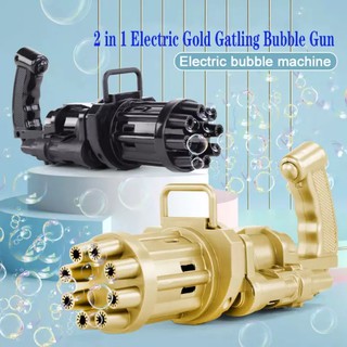 Electric Automatic bubble gun toys for kids Gatling Bubble Gun for Children Outdoor Toys