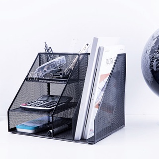Dalie file rack iron multi-layer folder storage box desk storage bookshelf table student book stand
