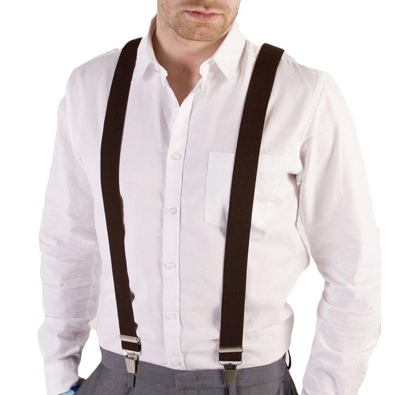 Unisex Braces Clip-on Y-back Elastic Suspend Suspenders Slim