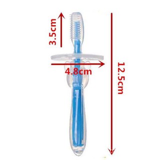 （Spot Goods）Silicone Baby Toothbrush Soft Silicone Toothbrush Rubber Teeth Massager Brush Kid Baby I