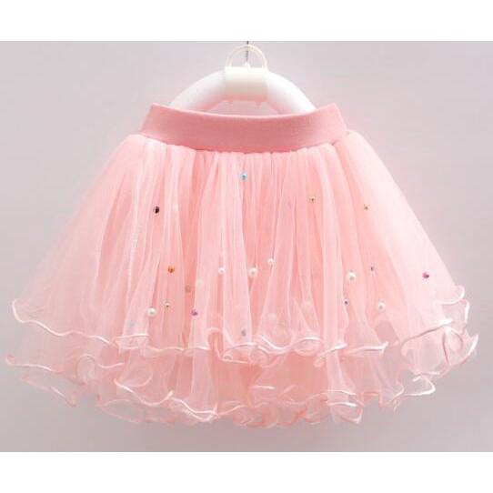 Baby Girls Tutu Skirt Pearl Children Kids Pettiskirt Girl Skirts Princess Tulle Party Dance Skirts (8)