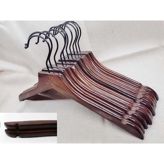 10pcs Wooden hangers clothing store wooden non-slip hangers home fashion wooden hangers for adult