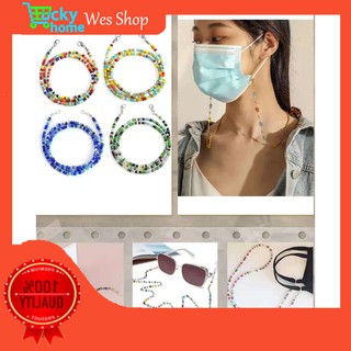 COD Mask Strap Mask lanyard Hanging Rope Glasses Holder White Pearl Necklace crystal Mask Chain