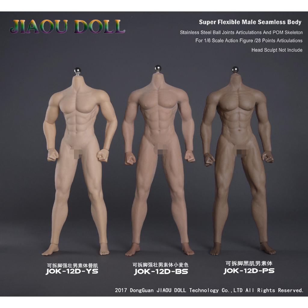 JIAOU DOLL 1/6 Strong Male Skeleton Muscle Seamless Body (1)