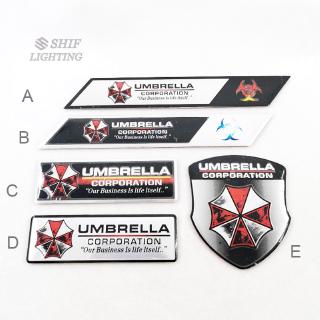 1 x Aluminum UMBRELLA CORPORATION Logo Car Auto Motor Decorative Emblem Badge Sticker Decal Resident Evil