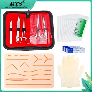 MTS Medical Skin Surgical Suture Training Kit Operate Suture Practice Training Scissors Tool Kit Si