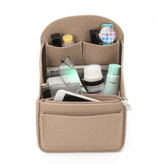 【Stock】 ZJ□Felt Backpack Organizer Insert Travel Bag Makeup Handbag