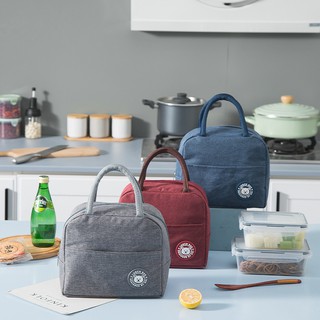 Insulation HOT-COLD Lunch Bag Canvas Bags Fresh Handbag