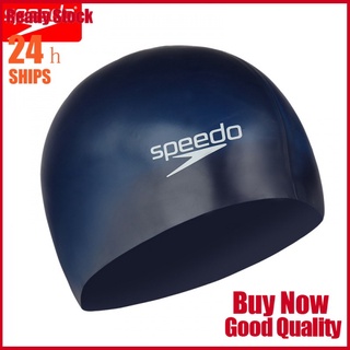 Speedo Plain Flat Silicone Cap 100% Silica Gel Swimming Hood Caps For Adult Men Or Women Competition And Training Hats.