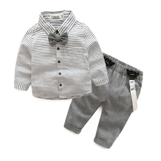 Newborn Infant Baby Boy T-shirt Tops+Bib Pants Outfit Clothes Set [SP] (1)