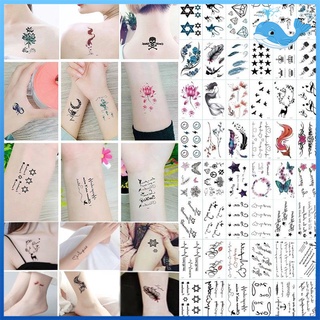 30pcs Temporary Tattoo Sticker Waterproof & Cute Sticker English Letter Fake tattoos