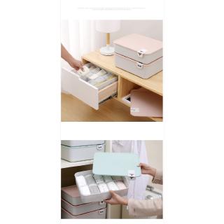【FLASH️⚡️SALE】Underwear Receiving Box Storage Organizer Home Divided Plastic Underwear Box Dust Proof Bra Box (7)