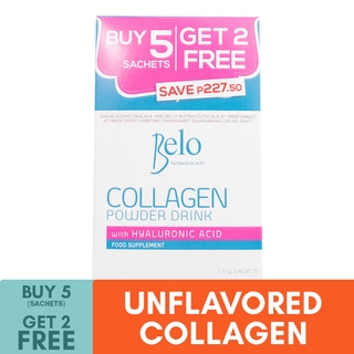 Belo Nutraceuticals Collagen Unflavored Drink (Buy 5 Sachets, Get 2 Free)