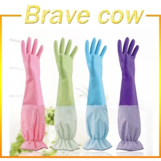 [Spot] Dishwashing Gloves Laundry Kitchen Household Cleaning Waterproof Thick Latex Rubber Gloves