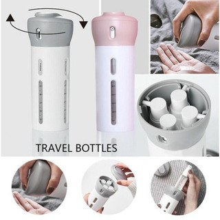 Portable bottle◑℡Ecoplanet 40ml 4-in-1 Lotion Shampoo Gel Travel Dispenser Portable Leakproof Rotata