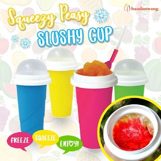 【ZY】Slushy Ice Cream Maker Squeeze Peasy Slush Quick Cooling Cup Milkshake Bottles