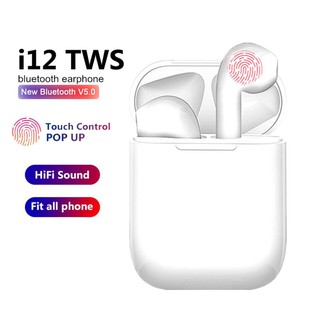 i12 Pop-ups TWS Macaron Bluetooth 5.0 Earphone Touch control Wireless Surround Sound Earphones