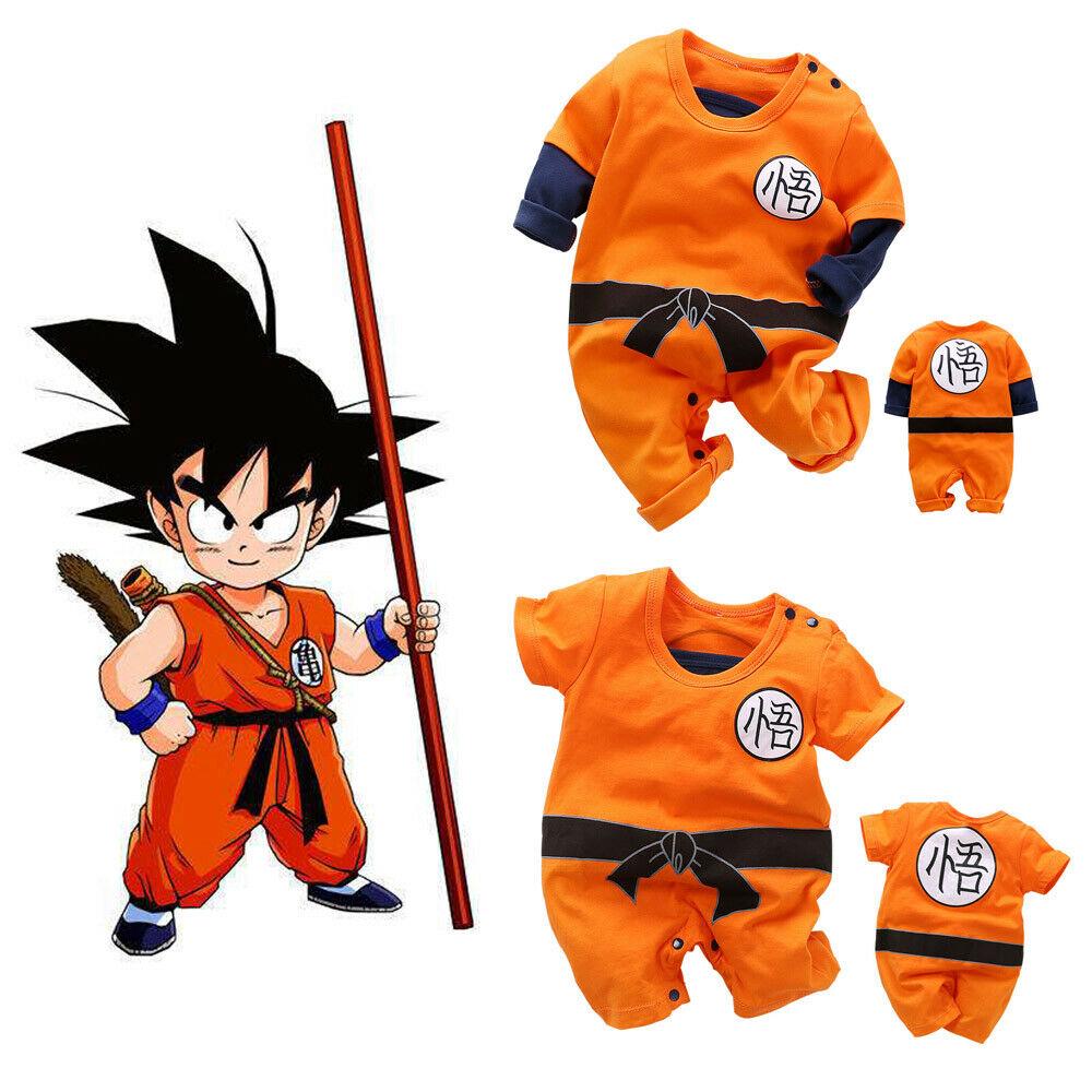 Baby Boys Dragon Ball Z Romper Newborn Goku Cosplay Costume Jumpsuit Playsuit