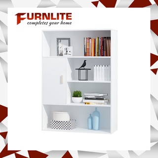 Furnlite 4 Tier Shelf with Cabinet